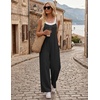 image:imageEkouaer Womens Casual Overalls Wide Leg Jumpsuits Loose Summer Rompers Baggy Jumpers with PocketsBlack