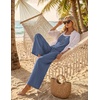 image:imageEkouaer Womens Casual Overalls Wide Leg Jumpsuits Loose Summer Rompers Baggy Jumpers with PocketsBlue