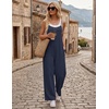 image:imageEkouaer Womens Casual Overalls Wide Leg Jumpsuits Loose Summer Rompers Baggy Jumpers with PocketsBlue Purple