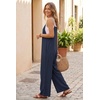 image:imageEkouaer Womens Casual Overalls Wide Leg Jumpsuits Loose Summer Rompers Baggy Jumpers with PocketsBlue Purple