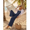 image:imageEkouaer Womens Casual Overalls Wide Leg Jumpsuits Loose Summer Rompers Baggy Jumpers with PocketsBlue Purple