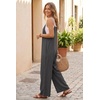 image:imageEkouaer Womens Casual Overalls Wide Leg Jumpsuits Loose Summer Rompers Baggy Jumpers with PocketsDark Grey