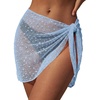 image:imageEkouaer Sarong Wraps for Women Beach Cover Up Short Crochet Bikini Swimsuit Coverup Skirts for Swimwear SXXLLight Blue