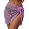 image:imageEkouaer Sarong Wraps for Women Beach Cover Up Short Crochet Bikini Swimsuit Coverup Skirts for Swimwear SXXLLight Purple