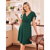 image:imageEkouaer Cotton Labor and Delivery Gown for Hospital 3 in 1 Nursing Nightgown for Breastfeeding Short Sleeve Maternity DressEvergreen