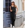 image:imageEkouaer Jumpsuits for Women Casual Sleeveless 2026 Summer Romper Dressy Vacation One Piece Outfits Fashion Travel ClothesBlack