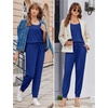 image:imageEkouaer Jumpsuits for Women Casual Sleeveless 2026 Summer Romper Dressy Vacation One Piece Outfits Fashion Travel ClothesBlue