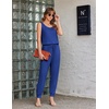 image:imageEkouaer Jumpsuits for Women Casual Sleeveless 2026 Summer Romper Dressy Vacation One Piece Outfits Fashion Travel ClothesBlue