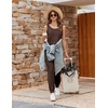 image:imageEkouaer Jumpsuits for Women Casual Sleeveless 2026 Summer Romper Dressy Vacation One Piece Outfits Fashion Travel ClothesBrown