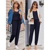 image:imageEkouaer Jumpsuits for Women Casual Sleeveless 2026 Summer Romper Dressy Vacation One Piece Outfits Fashion Travel ClothesDark Blue