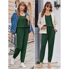 image:imageEkouaer Jumpsuits for Women Casual Sleeveless 2026 Summer Romper Dressy Vacation One Piece Outfits Fashion Travel ClothesDark Green
