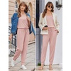 image:imageEkouaer Jumpsuits for Women Casual Sleeveless 2026 Summer Romper Dressy Vacation One Piece Outfits Fashion Travel ClothesDirty Pink