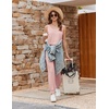 image:imageEkouaer Jumpsuits for Women Casual Sleeveless 2026 Summer Romper Dressy Vacation One Piece Outfits Fashion Travel ClothesDirty Pink