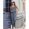 image:imageEkouaer Jumpsuits for Women Casual Sleeveless 2026 Summer Romper Dressy Vacation One Piece Outfits Fashion Travel ClothesGrey Blue