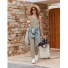image:imageEkouaer Jumpsuits for Women Casual Sleeveless 2026 Summer Romper Dressy Vacation One Piece Outfits Fashion Travel ClothesKhaki Brown