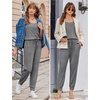 image:imageEkouaer Jumpsuits for Women Casual Sleeveless 2026 Summer Romper Dressy Vacation One Piece Outfits Fashion Travel ClothesMedium Grey