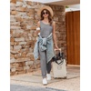image:imageEkouaer Jumpsuits for Women Casual Sleeveless 2026 Summer Romper Dressy Vacation One Piece Outfits Fashion Travel ClothesMedium Grey