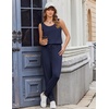image:imageEkouaer Jumpsuits for Women Casual Sleeveless 2026 Summer Romper Dressy Vacation One Piece Outfits Fashion Travel ClothesNavy Blue