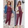 image:imageEkouaer Jumpsuits for Women Casual Sleeveless 2026 Summer Romper Dressy Vacation One Piece Outfits Fashion Travel ClothesPurple