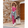 image:imageEkouaer Jumpsuits for Women Casual Sleeveless 2026 Summer Romper Dressy Vacation One Piece Outfits Fashion Travel ClothesRose Red