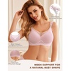 image:imageEkouaer Nursing Bra Wavy Breastfeeding Bras for Women Seamless Maternity Support Wireless Pregnancy Sleep BraletteDirty Pink