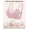 image:imageEkouaer Nursing Bra Wavy Breastfeeding Bras for Women Seamless Maternity Support Wireless Pregnancy Sleep BraletteDirty Pink