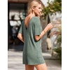 image:imageEkouaer Rompers for Women Casual Ribbed Short Sleeve TShirt Tee Romper Summer Outfits with Pockets 2026Green