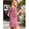 image:imageEkouaer Rompers for Women Casual Ribbed Short Sleeve TShirt Tee Romper Summer Outfits with Pockets 2026Hot Pink