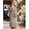 image:imageEkouaer Rompers for Women Casual Ribbed Short Sleeve TShirt Tee Romper Summer Outfits with Pockets 2026Moon Gray