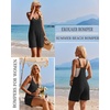 image:imageEkouaer Rompers for Women Summer Casual Sleeveless Strap Maternity Jumpsuit Vacation Shorts Overalls with PocketsBlack