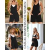 image:imageEkouaer Rompers for Women Summer Casual Sleeveless Strap Maternity Jumpsuit Vacation Shorts Overalls with PocketsBlack