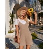 image:imageEkouaer Rompers for Women Summer Casual Sleeveless Strap Maternity Jumpsuit Vacation Shorts Overalls with PocketsBrown