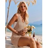 image:imageEkouaer Rompers for Women Summer Casual Sleeveless Strap Maternity Jumpsuit Vacation Shorts Overalls with PocketsBrown