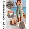 image:imageEkouaer Rompers for Women Summer Casual Sleeveless Strap Maternity Jumpsuit Vacation Shorts Overalls with PocketsDark Grey