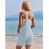 image:imageEkouaer Rompers for Women Summer Casual Sleeveless Strap Maternity Jumpsuit Vacation Shorts Overalls with PocketsLight Blue