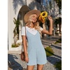 image:imageEkouaer Rompers for Women Summer Casual Sleeveless Strap Maternity Jumpsuit Vacation Shorts Overalls with PocketsLight Blue