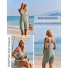 image:imageEkouaer Rompers for Women Summer Casual Sleeveless Strap Maternity Jumpsuit Vacation Shorts Overalls with PocketsLight Green