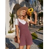 image:imageEkouaer Rompers for Women Summer Casual Sleeveless Strap Maternity Jumpsuit Vacation Shorts Overalls with PocketsRed