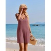 image:imageEkouaer Rompers for Women Summer Casual Sleeveless Strap Maternity Jumpsuit Vacation Shorts Overalls with PocketsRed