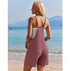 image:imageEkouaer Rompers for Women Summer Casual Sleeveless Strap Maternity Jumpsuit Vacation Shorts Overalls with PocketsRed