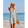 image:imageEkouaer Rompers for Women Summer Casual Sleeveless Strap Maternity Jumpsuit Vacation Shorts Overalls with PocketsWhite Floral Print
