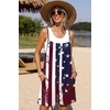 image:imageEkouaer Summer Rompers for Women Floral Beach Sleeveless Shorts Overalls Boho Outfits 2026 Jumpsuit With PocketsFlag Navy