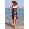image:imageEkouaer Summer Rompers for Women Floral Beach Sleeveless Shorts Overalls Boho Outfits 2026 Jumpsuit With PocketsFlag Navy