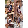 image:imageEkouaer Summer Rompers for Women Floral Beach Sleeveless Shorts Overalls Boho Outfits 2026 Jumpsuit With PocketsFlag Navy