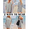 image:imageEkouaer Summer Rompers for Women Short Sleeve Oversized Tshirt Romper Reversible Baggy Jumpsuit Outfits with PocketsFloral White
