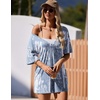 image:imageEkouaer Summer Rompers for Women Short Sleeve Oversized Tshirt Romper Reversible Baggy Jumpsuit Outfits with PocketsTie Dye Blue