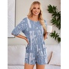 image:imageEkouaer Summer Rompers for Women Short Sleeve Oversized Tshirt Romper Reversible Baggy Jumpsuit Outfits with PocketsTie Dye Blue