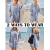 image:imageEkouaer Summer Rompers for Women Short Sleeve Oversized Tshirt Romper Reversible Baggy Jumpsuit Outfits with PocketsTie Dye Blue