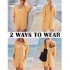 image:imageEkouaer Summer Rompers for Women Short Sleeve Oversized Tshirt Romper Reversible Baggy Jumpsuit Outfits with PocketsYellow Floral