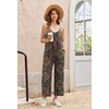 image:imageEkouaer Wide Leg Jumpsuits for Women Casual Overalls Sleeveless Vacation Outfits One Piece Boho Printed Romper with PocketA Boho Printed